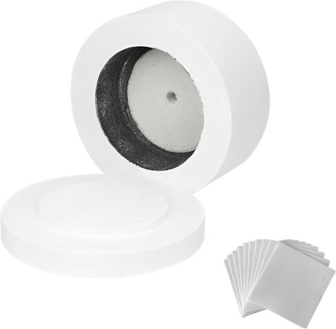 Ceramic Fiber Microwave Kiln, 7.7 x 4.3 in Exterior for High-Temp Glass Fusing, Includes 10 Pcs 2.8 x 2.8 in Kiln Paper, Professional Craft Tool in Saudi Arabia