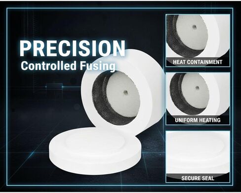 Ceramic Fiber Microwave Kiln, 7.7 x 4.3 in Exterior for High-Temp Glass Fusing, Includes 10 Pcs 2.8 x 2.8 in Kiln Paper, Professional Craft Tool in Saudi Arabia