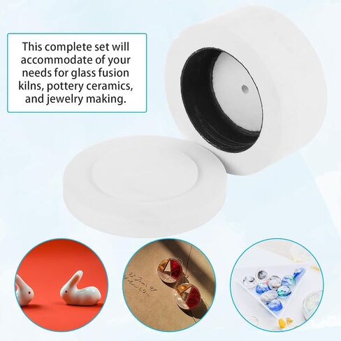 GBACHOOSE Microwave Kiln for Glass Fusing and Pottery, Mini Home Craft Firing Kit with 10 Square Papers, 7.6x4.3 inch Outer Size for Small Glass, Clay and Jewelry Projects in Saudi Arabia