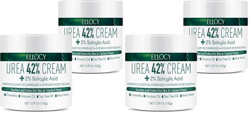 Ellocy Urea 42% Foot Cream for Dry Cracked Heels, Salicylic Acid, 5.29 Oz, Cracked Heel Repair for Dry Cracked, Callus Remover, nail repair cream, foot lotion for dry cracked feet in Kuwait