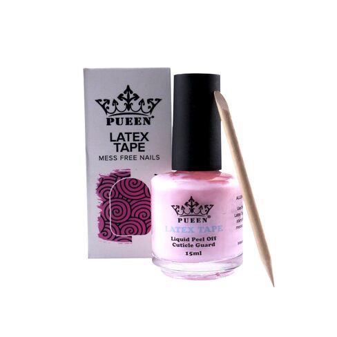 PUEEN Latex Tape Peel Off Cuticle Guard Skin Barrier Protector Nail Art Liquid Tape 15ml Pink - BH000584 in Kuwait