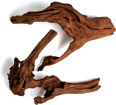 2pcs emours Natural Mopani Wood Fish Tank Decor Aquarium Driftwood Terrarium Wood, 11-16 in in Kuwait
