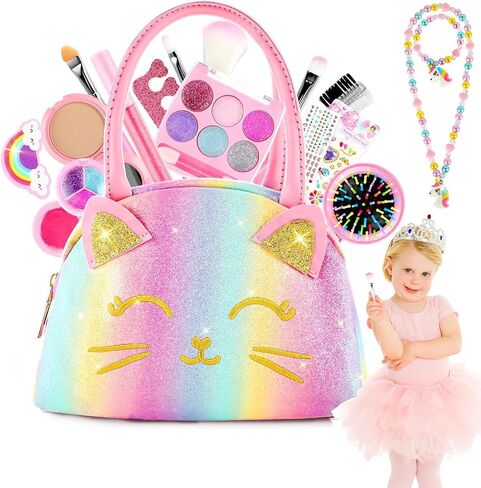 Pretend Fake Makeup Kit for Little Girls Toddlers 3-5 5-8 in Kuwait