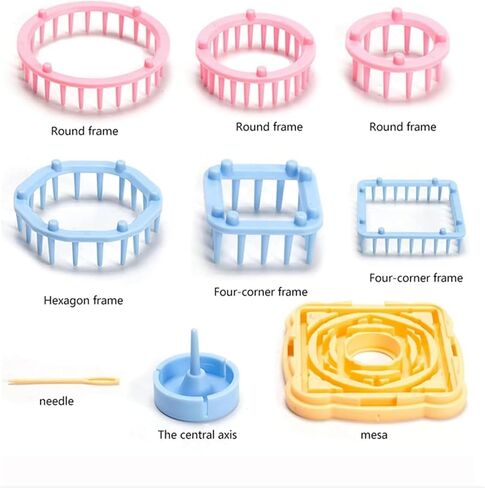 Ayasee Weaving Loom Kit, Flower Knitting Loom Kit, Frame Looms, Knitting Wool, Round/Square Knitting Looms Craft Kit Multi Color (Flower Maker) in Saudi Arabia