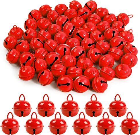 50 Pieces Jingle Bells for Crafts 1 inch Small Christmas Bells in Kuwait