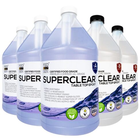 Superclear Table Top Epoxy Resin 1 Gallon Kit, Crystal Clear 1:1 Coating in Saudi Arabia