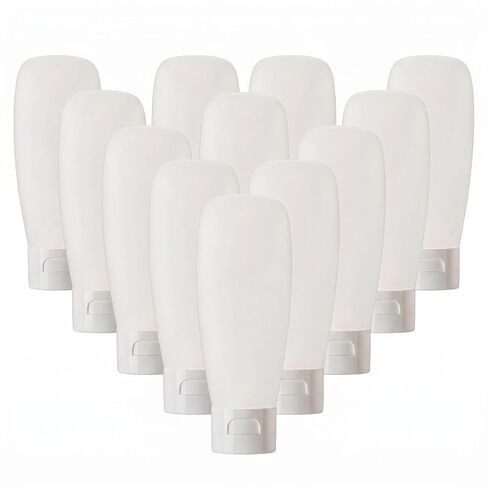 12Pcs 150ml/5oz Empty Refillable White Plastic Cosmetic Soft Tubes Containers Squeezed Facial Cleanser Bottle With Flip Cap for Body Bath Shower Gel Lotion Cream Shampoo in Kuwait