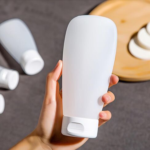 12Pcs 150ml/5oz Empty Refillable White Plastic Cosmetic Soft Tubes Containers Squeezed Facial Cleanser Bottle With Flip Cap for Body Bath Shower Gel Lotion Cream Shampoo in Kuwait