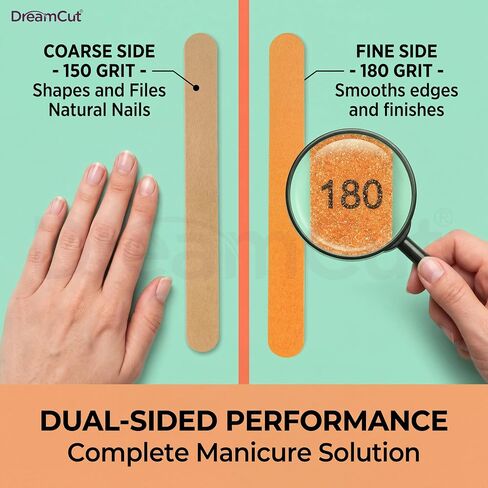 Multi-Pack Nail File Emery Boards Buffering Files Professional Manicure Pedicure Beauty Tools 10Pcs/Pack Nail Files Set for Home and Salon Use by DreamCut in Kuwait