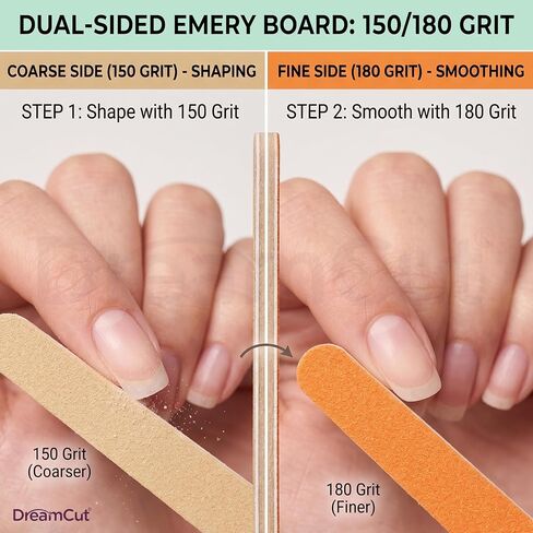Multi-Pack Nail File Emery Boards Buffering Files Professional Manicure Pedicure Beauty Tools 10Pcs/Pack Nail Files Set for Home and Salon Use by DreamCut in Kuwait