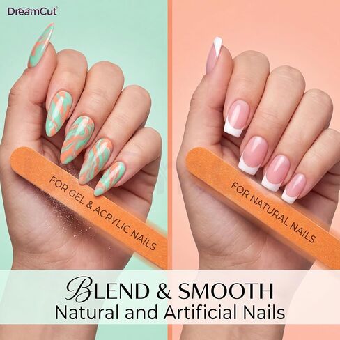 Multi-Pack Nail File Emery Boards Buffering Files Professional Manicure Pedicure Beauty Tools 10Pcs/Pack Nail Files Set for Home and Salon Use by DreamCut in Kuwait