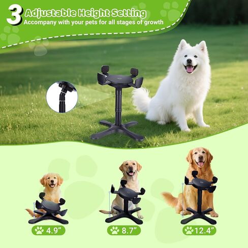 Dog Bowls Elevated Adjustable Stand, Raised Bowl with 3 Heights & Tilted Feeding Stand, Compatible with Various Bowls, for Medium & Large Breeds (1 Pack) Black in Saudi Arabia