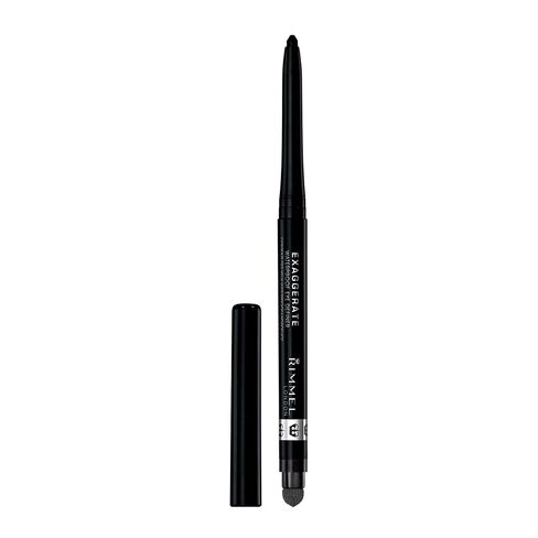 Rimmel London Exaggerate Waterproof Eye Definer Eyeliner, Highly Pigmented, Long-Wearing, Built-In Smudger, 262, Blackest Black, 0.01oz in Saudi Arabia