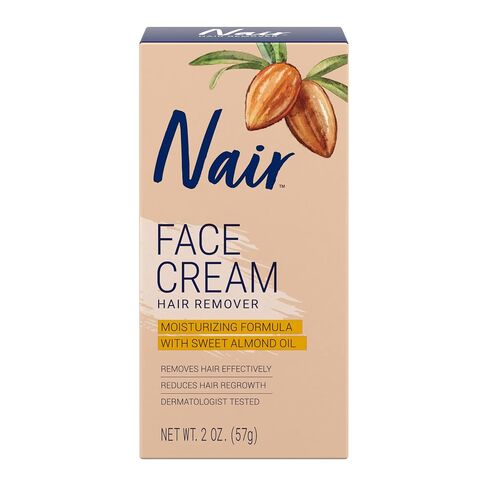 Nair Hair Remover Moisturizing Face Cream, with Sweet Almond Oil, 2OZ in Kuwait