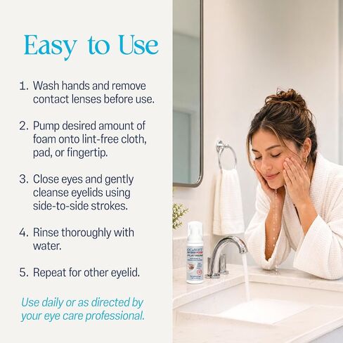 OCuSOFT Lid Scrub Plus Platinum Foaming Eyelid Cleanser 50 Milliters, Extra Strength Cleanser for Irritated Eyelids Associated with Blepharitis, Dry Eye, Meibomian Gland Dysfunction, MGD in Kuwait