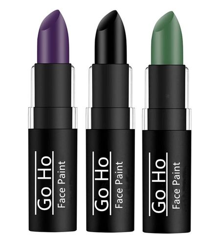 Go Ho 3 Colors Camo Face Paint Sticks,Waterproof Cream-blendable Sticks,Hunting Face Body Paint Professional Foundation SFX Makeup,Safe Face&Lip Smacking for Halloween(Green+Black+Brown) in Kuwait