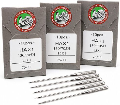50 PCS Embroidery Sewing Machine Needles for Brother Size 75/11 130/705H HAx1 Sewing Needles for Brother Sewing Machine (5 Pack of 10 Needles) in Kuwait