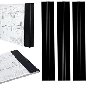 100 Pcs Blueprint Binding Strips - Blank Binding Strips，3“ X 24" for Plans, Maps, Posters and Drawings Arts(Black) in Saudi Arabia