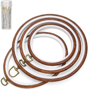 4 Pack Oval Embroidery Hoop Wood Embroidery Hoops Embroidery Frame in Kuwait