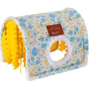 Guinea Pig Hideout No Bottom Guinea Pig Bed Easy to Clean Rabbit Hideout Bunny Beds - Small Animal Indoor Habitat for Chinchilla Ferret Hedgehog Flower-Branch Mouse (Green) in Saudi Arabia