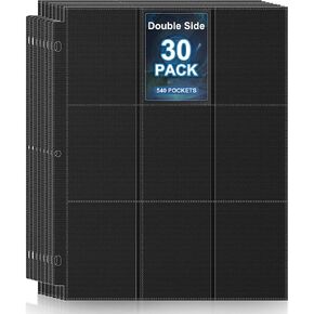 40 Pack 9 Pocket Page Protectors,720 Pockets Double Sided Card Holder Pages for a 3 Ring Binder, Card Protector Sheets Baseball Card Binder,Fit for MTG, TCG, Baseball Standard Cards in Saudi Arabia