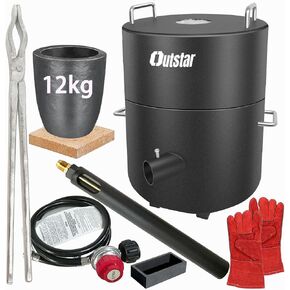 Outstar Melting Furnace Kit,12KG Propane Melting Furnace Upgraded Safer Smelter Furnace Smelting Gold Silver Copper Aluminum Metal Recycle for Jewelry Making and Metal Casting in Kuwait