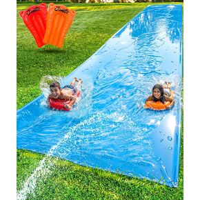 JAMBO 40FT x 7FT XL MEGA Water Slide, 2 Bodyboard Updated Model– Extra Long Extra Wide Slip Splash Slide for Kids, Heavy Duty Backyard Lawn Waterslide, Outdoor Water Toy, Splash Mat Splash Pad in Saudi Arabia
