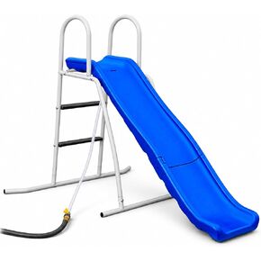 XDP Recreation 6 Foot Water Wave Slide with Built in Adjustable Sprinkler, Freestanding with Ground Pad and Hose Extension for Lawn Fun, Ages 3 to 8 in Saudi Arabia