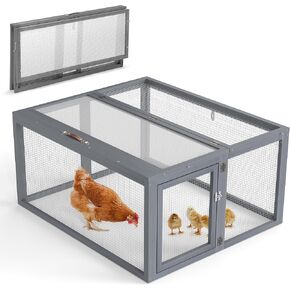 COZIWOW Chicken Coop Run Rabbit Hutch Portable Chicken Cage Pens, Gray in Saudi Arabia