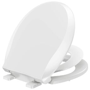 YASFEL Toilet Seat with Toddler Toilet Seat Built in, Potty Training Toilet Seat for Toddlers, Kids & Adults White Plastic Toilet Seats Standard Round Slow Close with Magnets(White, 16.5") in Saudi Arabia