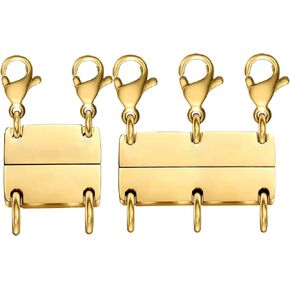 Dailyacc Layering Magnetic Necklace Clasp,18 K Gold and Silver Separator for Stackable Necklaces in Saudi Arabia