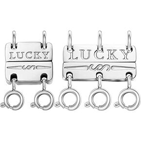 Dailyacc Lucky Necklace Layering Clasp 18K Gold and Silver Strong Multiple Necklace Clasps for Layered Look Separator in Saudi Arabia