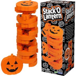 Funwares Stack-O-Lantern Halloween Stacking Game, Pumpkin Wooden Blocks in Kuwait