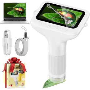 Kids Microscope, 1000X with 3.0" Large IPS Screen (White) in Saudi Arabia