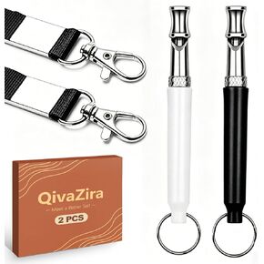 2 Pack Dog Whistle for Recall Training with Lanyard Frequency Adjustable Metal Training Whistle for Puppies Pet Communication Supplies Daily Exercise Outdoor Activity Tool Kit in Kuwait