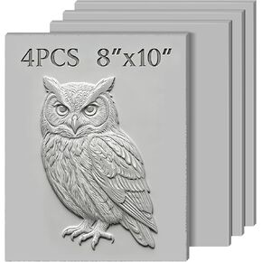 Oopsu 4 Pcs Linoleum Blocks for Printmaking, 8 x 10 Inch Rubber Carving in Kuwait