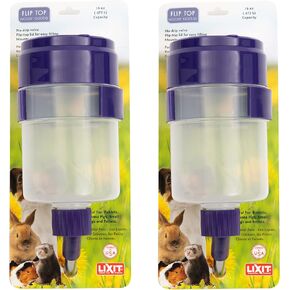 Lixit® Lever Valve Top Fill No Drip Water Bottles for Rabbits, Chinchillas, Ferrets, Guinea Pigs and Adult Rats (Purple (Pack of 1), 32 Ounce) in Kuwait