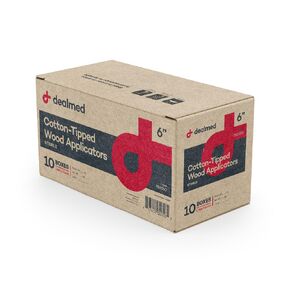 Dealmed 6" Cotton-Tipped Wood Applicators – 200 Sterile Cotton-Tipped Applicators, Ideal for Application of Medication, Cleaning Skin, Arts and Crafts and More in Saudi Arabia