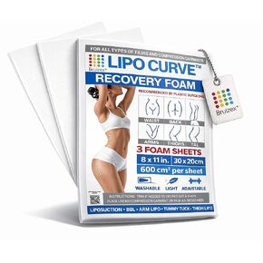 LIPO Foam : Liposuction Recovery Soft Pads I 3 Pack Post Surgery Sheets I for All Types of Compression Garments, Faja, Abdominal Boards, wrap, BBL Pillow, 360 lipo, BBL, Tummy Tuck I Bruizex in Saudi Arabia