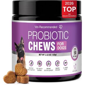 Probiotics for Dogs Dog Probiotics for Digestive Health Probiotic for Dogs Gut Health Itchy Skin Dog Probiotics for Diarrhea Dog Constipation Relief Gas for Dogs Immune Support Chicken Flavor 50ct in Saudi Arabia