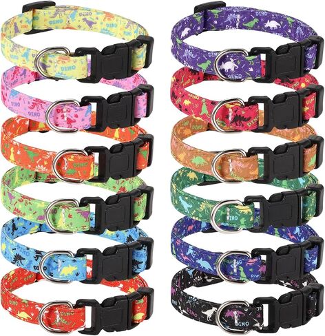12 Pack Puppy Collars for Litter, Adjustable Puppy ID Collars, Dinosaur in Saudi Arabia