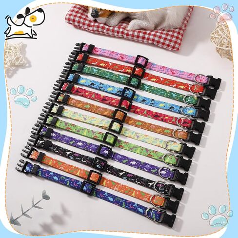 12 Pack Puppy Collars for Litter, Adjustable Puppy ID Collars, Dinosaur in Saudi Arabia