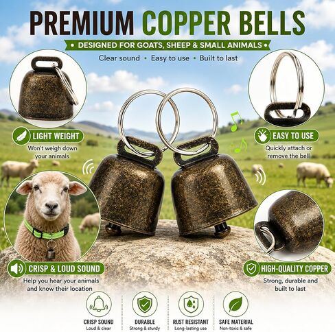 3 Pack Reflective Goat Collars with Bells,Anti-Lost Pet Collar in Kuwait