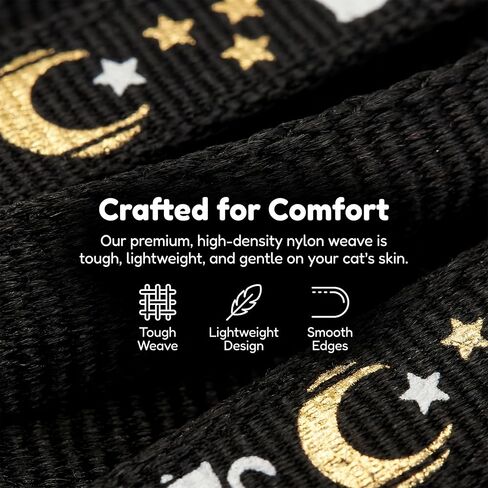 6 PCS Breakaway Cat Collars with Bell, Adjustable Kitten Collar for Girl Boy Cats, Soft Nylon Moon Star Kitty Collars, Lightweight, Pet Gifts(7.5"-12.5") (Multi-Colored) in Saudi Arabia