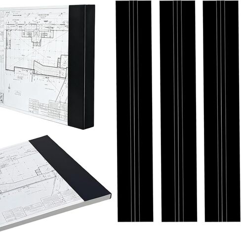 100 Pcs Blueprint Binding Strips - Blank Binding Strips，3“ X 24" for Plans, Maps, Posters and Drawings Arts(Black) in Saudi Arabia