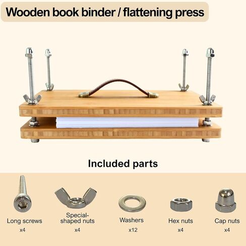 Bamboo Book Press, 7.68 x 9.45 Inch Pressing Area with Carry Handle in Kuwait