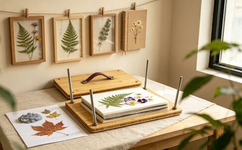Bamboo Book Press, 7.68 x 9.45 Inch Pressing Area with Carry Handle in Kuwait
