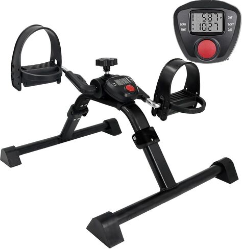 Vaunn Medical Under Desk Bike Pedal Exerciser with Electronic Display for Legs and Arms Workout (Fully Assembled Folding Exercise Pedaler, no Tools Required) in Kuwait