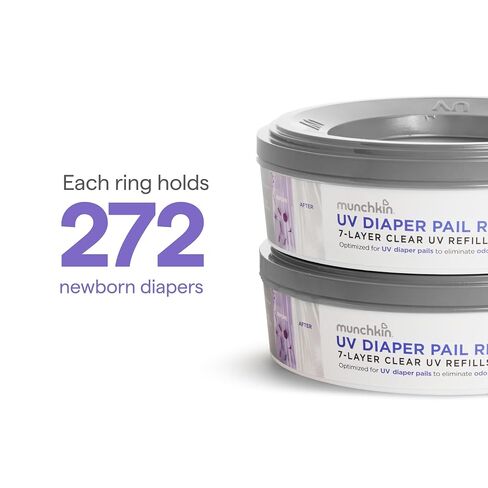 Munchkin® UV Diaper Pail Refill Rings, 544 Count, 2 Pack (272 Count Each) in Kuwait