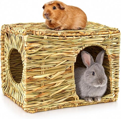 HERCOCCI Extra Large Grass House for Rabbit, Foldable & Comfortable House in Kuwait